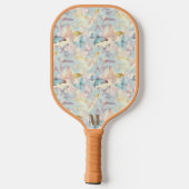 Kleurrijke Holografische Vlinder Modern Monogram Pickleball Paddle (Achterkant)