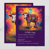 Kleurrijke Holy Diwali Koeien in feestelijke vermo (Voorkant / Achterkant)