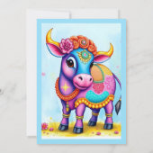 Kleurrijke Holy Diwali Koeien in feestelijke vermo (Achterkant)