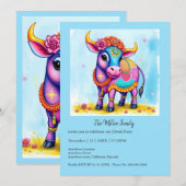 Kleurrijke Holy Diwali Koeien in feestelijke vermo (Voorkant / Achterkant)