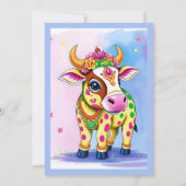 Kleurrijke Holy Diwali Koeien in feestelijke vermo (Achterkant)