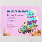 Kleurrijke Home Moving Aankondiging - New Jersey (Voorkant / Achterkant)