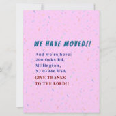 Kleurrijke Home Moving Aankondiging - New Jersey (Achterkant)