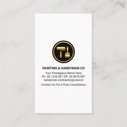 Kleurrijke Home Painting Remodelling Visitekaartje (Achterkant)