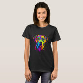 Kleurrijke Hond 1 T-shirt (Voorkant volledig)