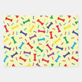 Kleurrijke hond Botten ontwerp Inpakpapier Vel (Voorkant)