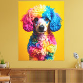 Kleurrijke Hond Canvas Afdruk (Insitu (Woonkamer))