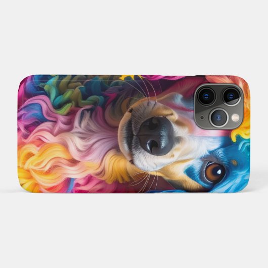Kleurrijke Hond Case-Mate iPhone Case (Achterkant (horizontaal))