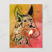 Kleurrijke hond: een dappere geest zal de wereld v briefkaart (Voorkant)