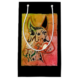 Kleurrijke hond: een dappere geest zal de wereld v klein cadeauzakje