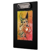 Kleurrijke hond: een dappere geest zal de wereld v klembord (Links)