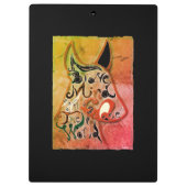 Kleurrijke hond: een dappere geest zal de wereld v klembord (Achterkant)