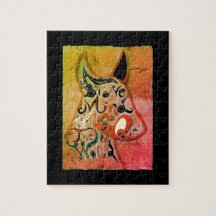 Kleurrijke hond: een dappere geest zal de wereld v