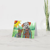 Kleurrijke hond en kat adopteren mij Wenskaart Kaart (Voorkant)