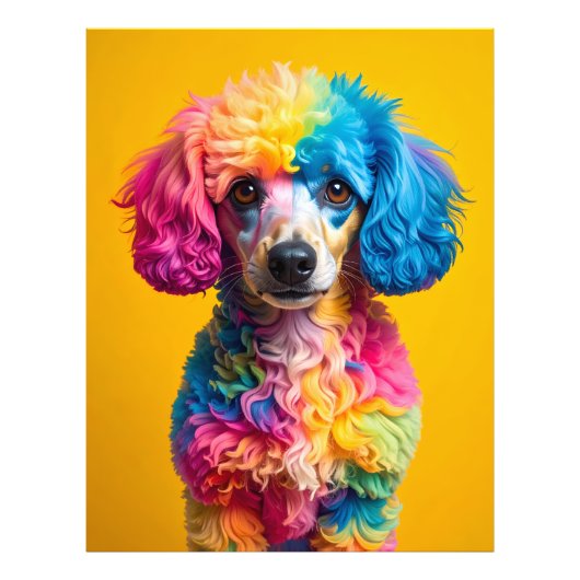 Kleurrijke Hond Foto Afdruk (Voorkant)