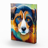 Kleurrijke hond gezicht close-up fotoblokken (Rechts)