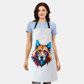Kleurrijke Hond Grafisch - 3 Schort (Gedragen)