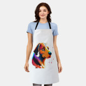 Kleurrijke Hond Graphic - Schort (Gedragen)