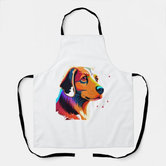 Kleurrijke Hond Graphic - Schort (Voorkant)