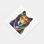 Kleurrijke Hond Graphic - Servet (Hoek)