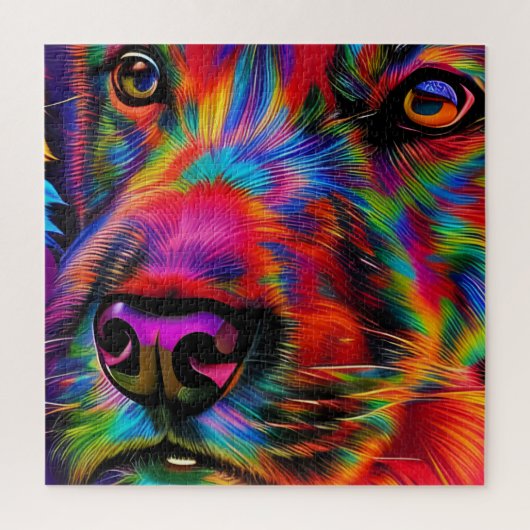 Kleurrijke Hond Legpuzzel (Verticaal)