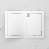 Kleurrijke hond met wenskaart kaart (Binnen)