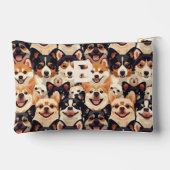 Kleurrijke hond, monogram dierpatroon etui (Achterkant)