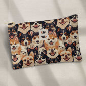 Kleurrijke hond, monogram dierpatroon etui