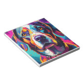 kleurrijke hond notitieblok (Schuin)