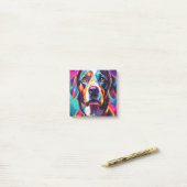 kleurrijke hond post-it® notes (Op bureau)