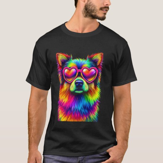 Kleurrijke Hond T-shirt (Voorkant)