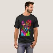 Kleurrijke Hond T-shirt (Voorkant volledig)