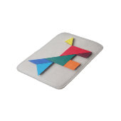 Kleurrijke hond Tangram Badmat (Gekanteld)