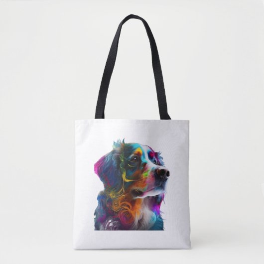KLEURRIJKE HOND TOTE BAG (Voorkant)