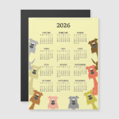 Kleurrijke Honden 2026 Agenda Magnetische Kaart (Voorkant / Achterkant)