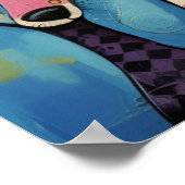 Kleurrijke Honden Abstracte Kunstprint, Poster (Hoek)