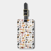 Kleurrijke honden bagagelabel