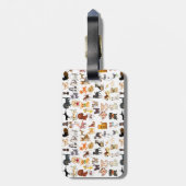 Kleurrijke honden bagagelabel (Achterkant verticaal)