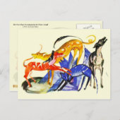 Kleurrijke honden briefkaart (Voorkant / Achterkant)