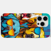 Kleurrijke honden Case-Mate iPhone case (Achterkant (horizontaal))