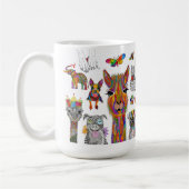 Kleurrijke honden-, katten- en dierenassortiment M Koffiemok (Links)