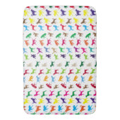 Kleurrijke honden silhouettes badmat (Voorkant Verticaal)