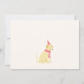 Kleurrijke honden verjaardagsfeestje kaart (Achterkant)