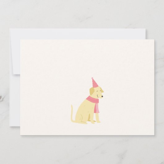 Kleurrijke honden verjaardagsfeestje kaart (Achterkant)