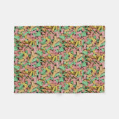 kleurrijke hondenbot biscuit fleece deken (Voorkant (Horizontaal))