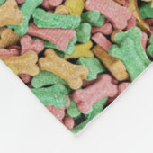 kleurrijke hondenbot biscuit fleece deken (Hoek)