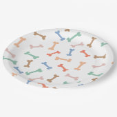 Kleurrijke hondenbotenpartij papieren bordje (Gekanteld)