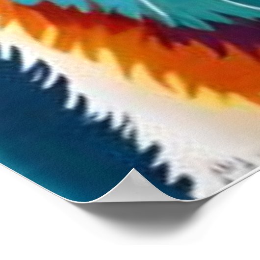 Kleurrijke hondengezicht close-up poster (Hoek)