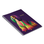 Kleurrijke hondenillustratie notitieboek (Rechterzijde)