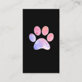 Kleurrijke hondenliefhebber-pagina met hondenpootd visitekaartje (Voorkant)